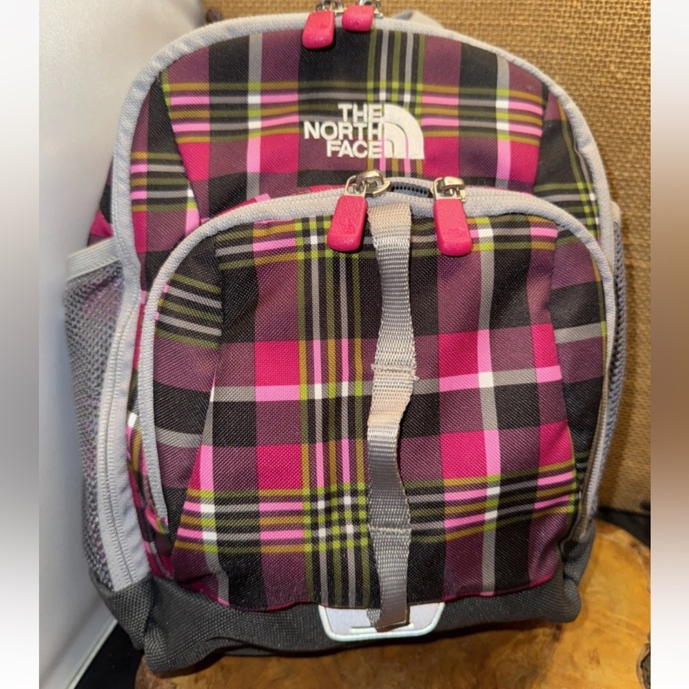 The North Face Pink and Gray Backpack